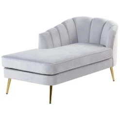 ALLIER - Chaise Longue - Grijs - Rechterzijde - Fluweel -Leenbakker Winkel c91a9f122dfb49429337f990cd6d0e61