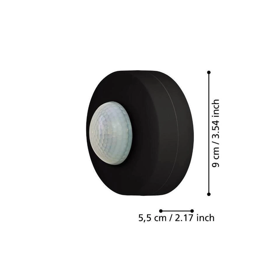EGLO Detect Me 6 Wandlamp - 9 Cm - Zwart 3 EGLO Detect Me 6 Wandlamp - 9 Cm - Zwart - Afbeelding 3