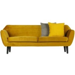 WOOOD Rocco 2-Zits Bank - Velvet - Oker - 75x187x82 -Leenbakker Winkel ca4a64ff773e4940a7ad23e7056fef20