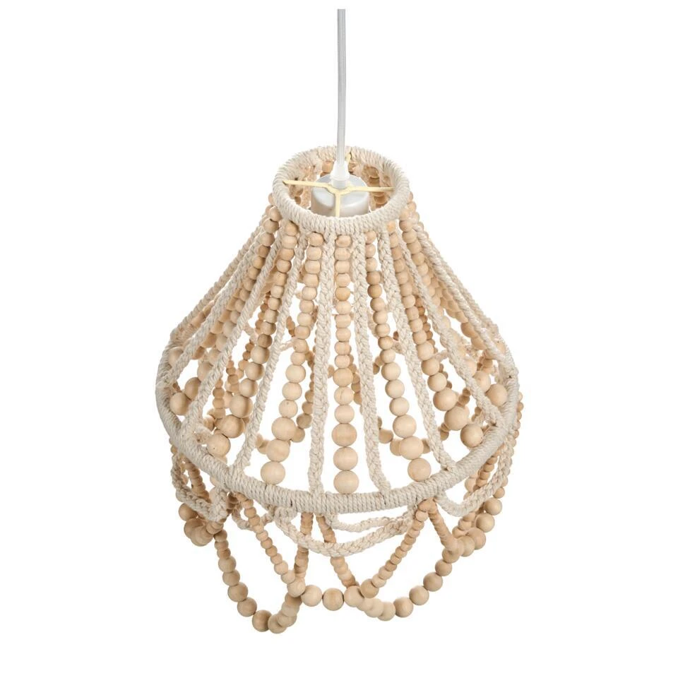 MENIK - Kroonluchter - Lichtbruin - Rubberhout 5 MENIK - Kroonluchter - Lichtbruin - Rubberhout - Afbeelding 5