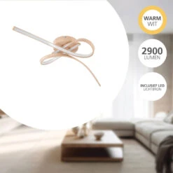 EGLO Selvina 2 Plafondlamp - LED - 68 Cm - Lichtbruin/Wit -Leenbakker Winkel ca6346b3a9f34aac90347fd72eeda503