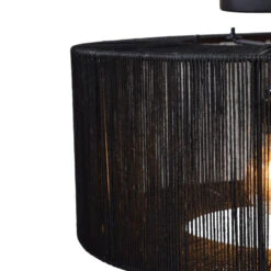 Urban Interiors - Plafondlamp - Drum Jute Zwart - Ø45 -Leenbakker Winkel caa8a8c824154625ba5462ea1d331919