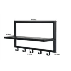 Brix Kapstok Bono Zwart 70x15x30 -Leenbakker Winkel cb0641ed887a4d2ba0ab26216c4978a7