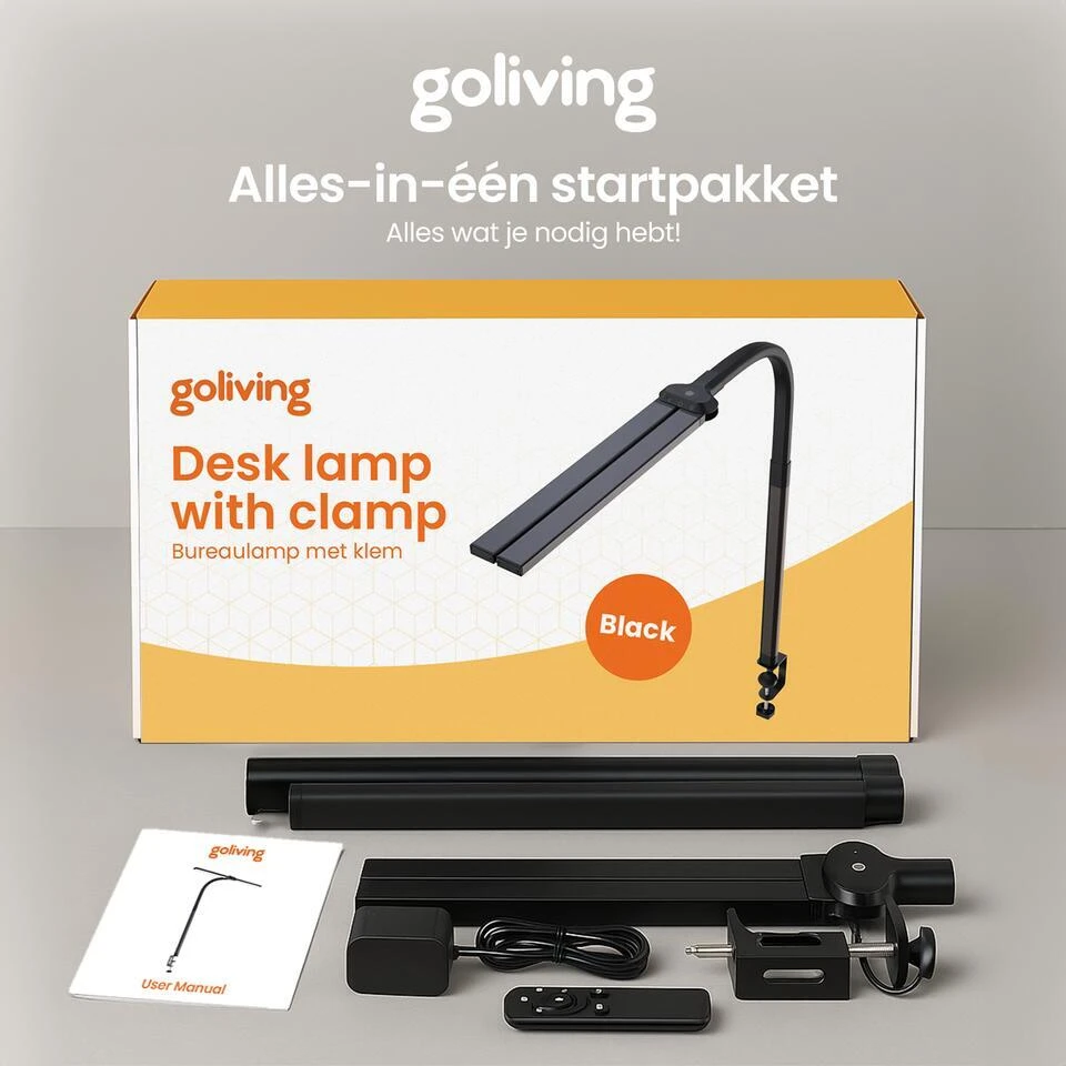 Goliving Bureaulamp Met Klem - 78 CM - LED Dimbaar - Touch Bediening 10 Goliving Bureaulamp Met Klem - 78 CM - LED Dimbaar - Touch Bediening - Afbeelding 10