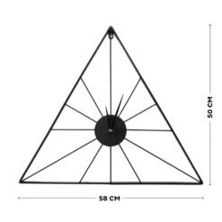Klok - Luxe Zwarte Driehoek Hangende Klok -Leenbakker Winkel cbb35c5ca26b422bbf43bc16043e4fbf