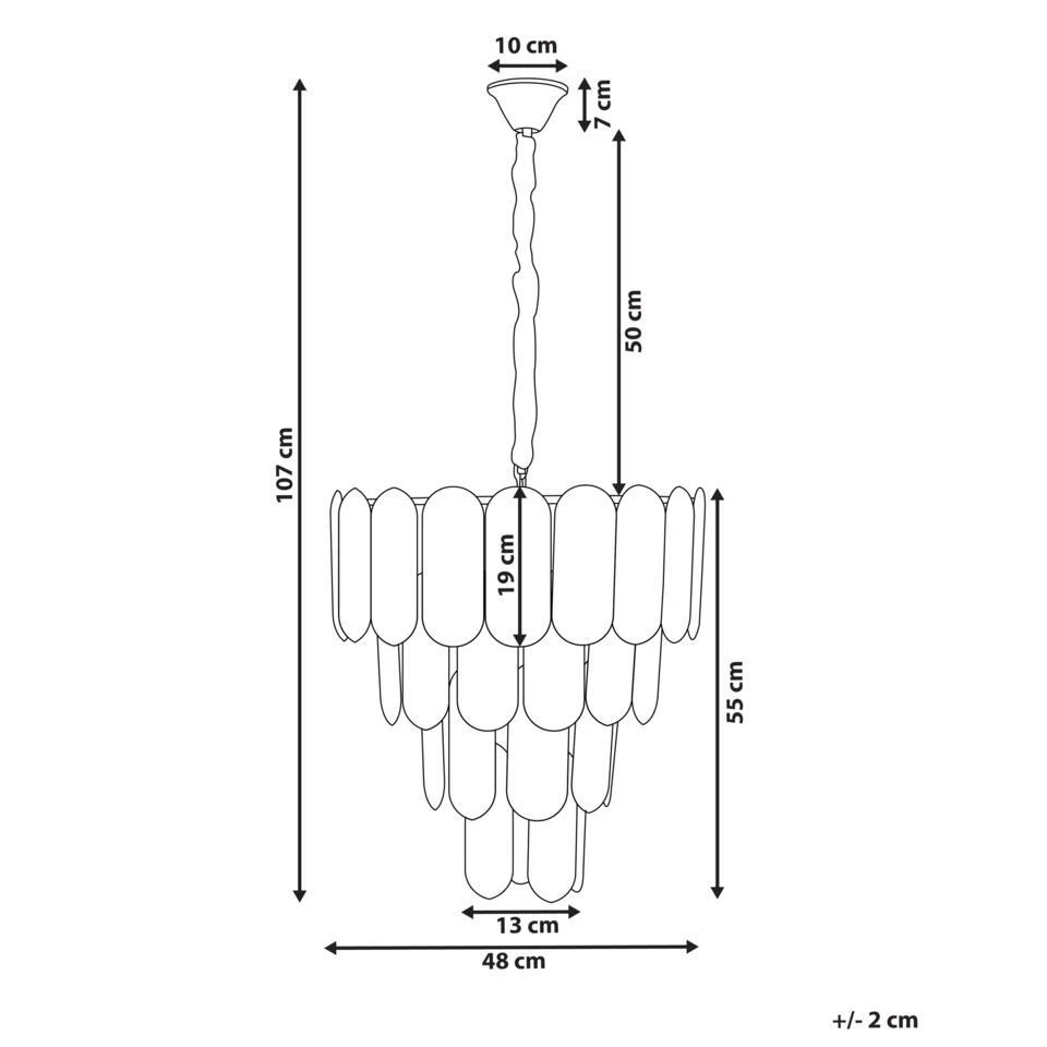 CARAVELI - Kroonluchter - Messing/Transparant - Glas 4 CARAVELI - Kroonluchter - Messing/Transparant - Glas - Afbeelding 4