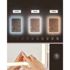 Furnihaus Kaptafel LED 3 Kleuren Lichtsterkte Instelbaar Met Spiegel Voor -Leenbakker Winkel cc5ba1c66cb94b9ea6699c3d7d1199ac