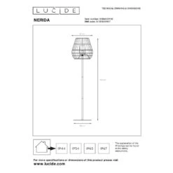 Lucide NERIDA Vloerlamp - Zwart -Leenbakker Winkel ccda50d05c2341159e4ce501425afa92