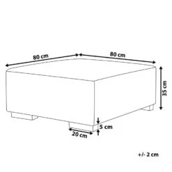 LUNGO - Ottomaan - Beige - Corduroy -Leenbakker Winkel ce06254e06df40d59ffd48fa89d1f16d 2