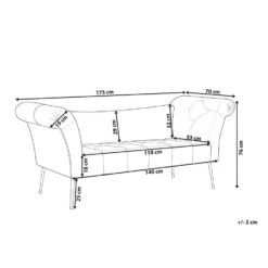 NANTILLY - Chaise Longue - Grijs - Symmetrisch - Fluweel -Leenbakker Winkel cf4db06d9e284c72ab3b7bf0792885cc