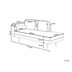 MIRAMAS - Chaise Longue - Rood - Linkerzijde - Fluweel -Leenbakker Winkel cf8e7975fbe246e58553aae59fc75483 1
