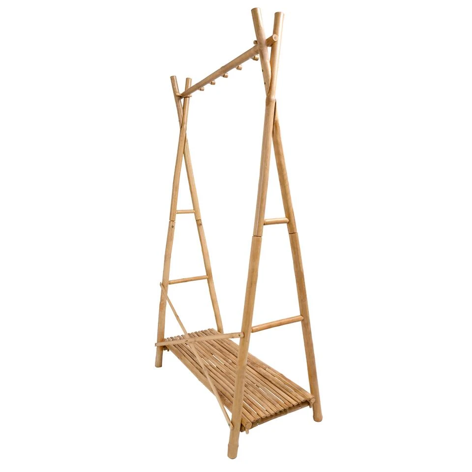 Massief Houten Garderobe/kledingrek 4 Massief Houten Garderobe/kledingrek - Afbeelding 4