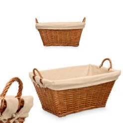 Merkloos Rieten Opberg Mand - Gevlochten Riet - Bruin - 65 X 43 X 35 Cm -Leenbakker Winkel d0146793550b4eff8cc5a95be96ff1e7