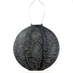 LUMIZ Solar Lampion Paisley Rond - 30 Cm - Donker Grijs -Leenbakker Winkel d131025decc440a79161b786bf353383