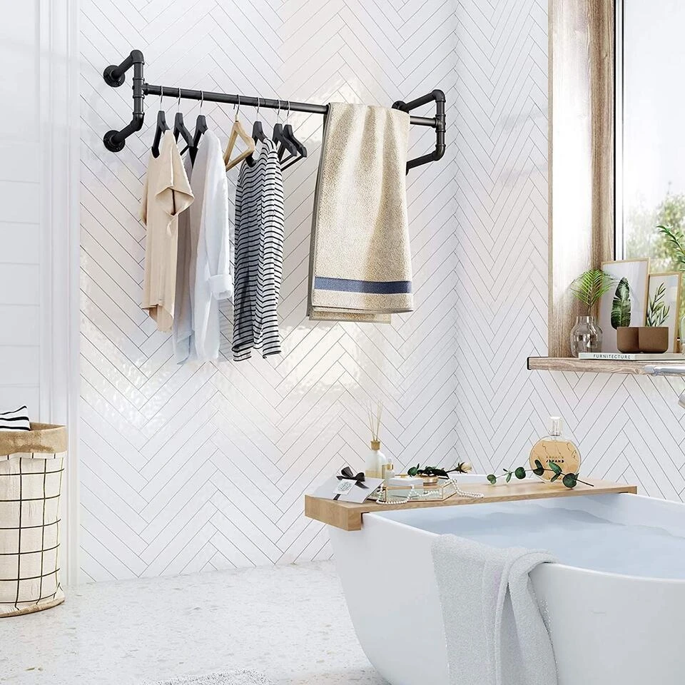 Parya Home Kapstok Garderoberekken - Set Van 2 - Zwart 6 Parya Home Kapstok Garderoberekken - Set Van 2 - Zwart - Afbeelding 6