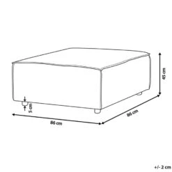 ARDAL - Ottomaan - Off-white - Corduroy -Leenbakker Winkel d295797038e2432099cf4687c136d342