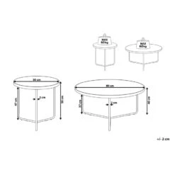 Beliani Bijzettafel MELODY - Grijs Mdf -Leenbakker Winkel d4f04958e4f546c9bfa89172eab0d39f