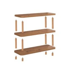 CALICOSY - Wandrek STEP - Licht Hout - 75x80x28 Cm -Leenbakker Winkel d57bb84c45af421c87d023e64be196b3
