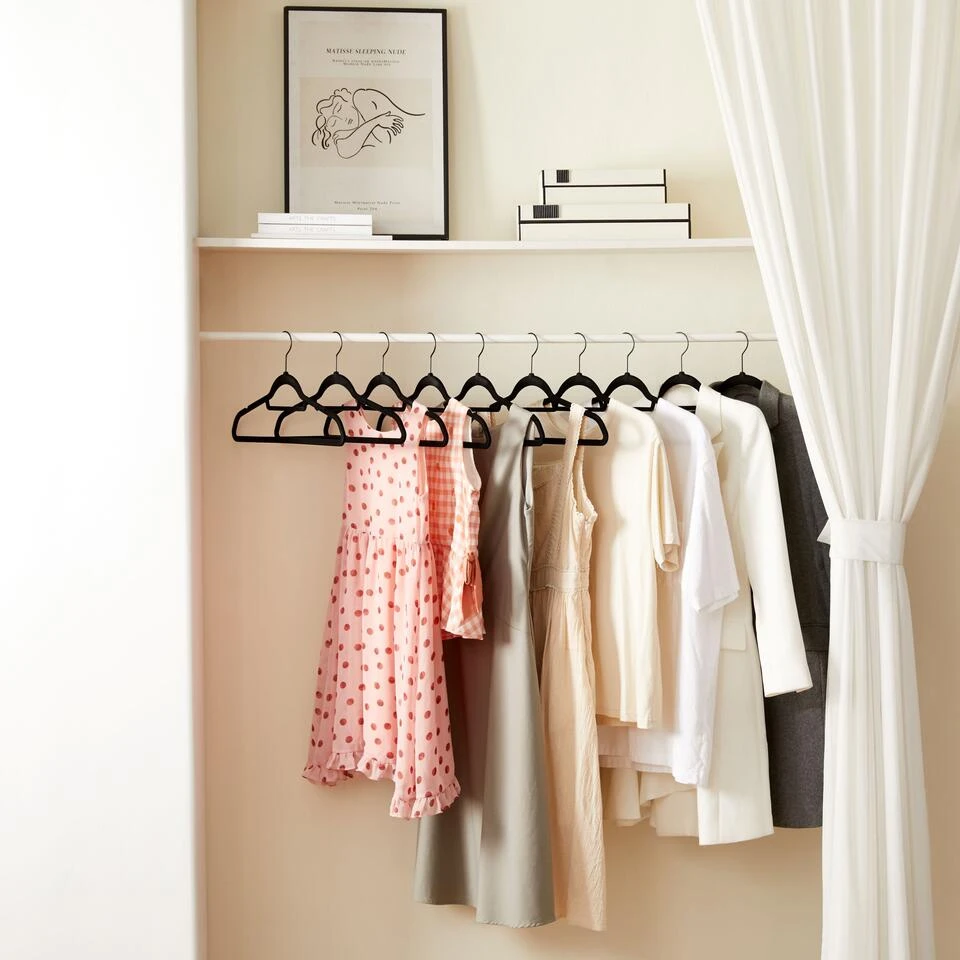 ACAZA - 50 Anti-slip Kleerhangers - Zwarte Haak 7 ACAZA - 50 Anti-slip Kleerhangers - Zwarte Haak - Afbeelding 7