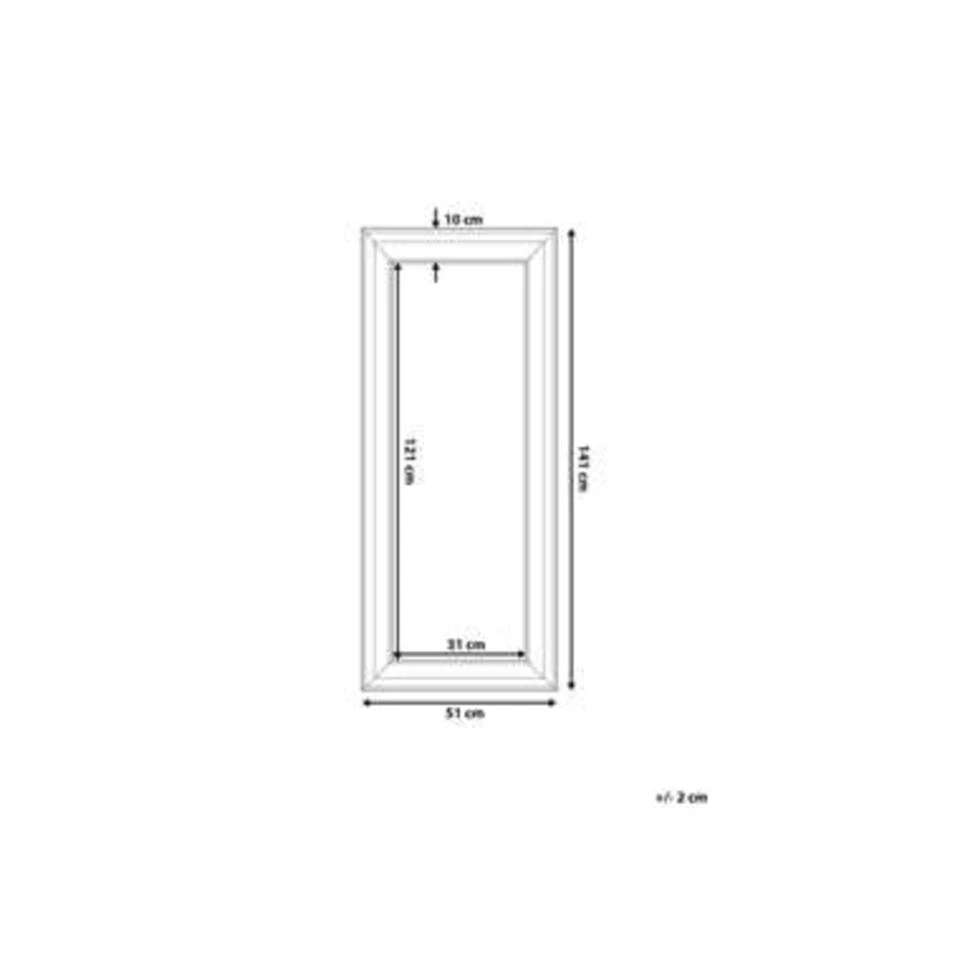 Beliani Wandspiegel LUNEL - Zwart Synthetisch Materiaal 4 Beliani Wandspiegel LUNEL - Zwart Synthetisch Materiaal - Afbeelding 4