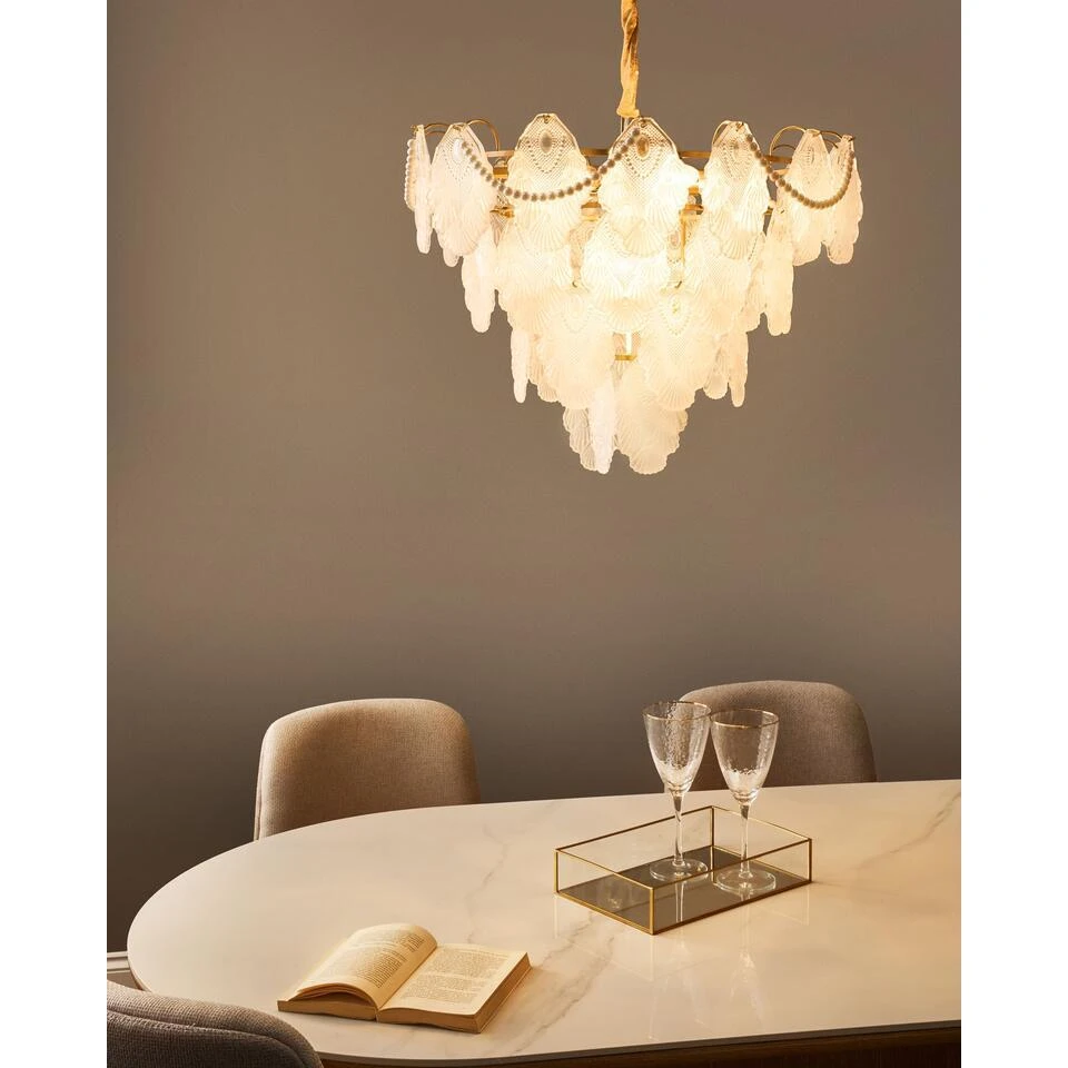 ACARIGUA - Kroonluchter - Messing/Transparant - Glas 2 ACARIGUA - Kroonluchter - Messing/Transparant - Glas - Afbeelding 2