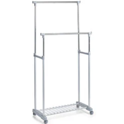 Zeller Kledingrek - Dubbele Stang - Verrijdbaar - 107 Cm -Leenbakker Winkel d6f9b795d55d43ec806161d5a14afe5f