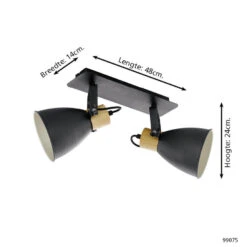 EGLOCoswarthSpot-E27-48cm-Zwart/Crème -Leenbakker Winkel d7755d864e7a4cdb8b59a76994e554cc