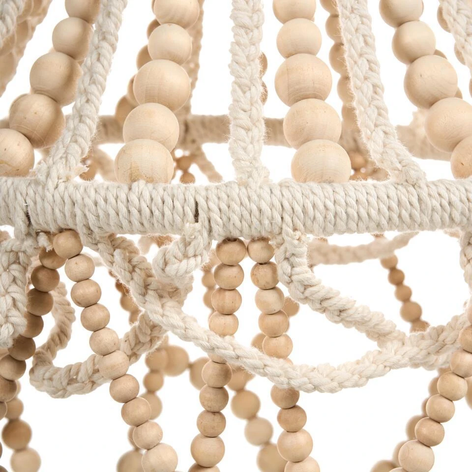 MENIK - Kroonluchter - Lichtbruin - Rubberhout 9 MENIK - Kroonluchter - Lichtbruin - Rubberhout - Afbeelding 9