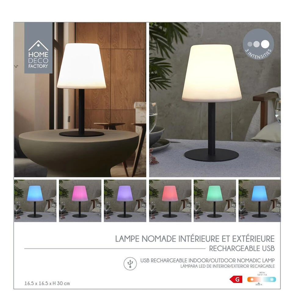 Home Deco Factory Tafellamp LED - Kunststof - Kleurenlamp - 30 Cm 2 Home Deco Factory Tafellamp LED - Kunststof - Kleurenlamp - 30 Cm - Afbeelding 2