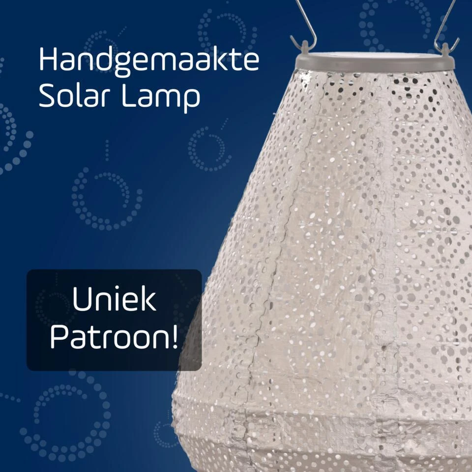 LUMIZ Solar Lampion Topaze Tulip - 20 Cm - Licht Taupe 4 LUMIZ Solar Lampion Topaze Tulip - 20 Cm - Licht Taupe - Afbeelding 4