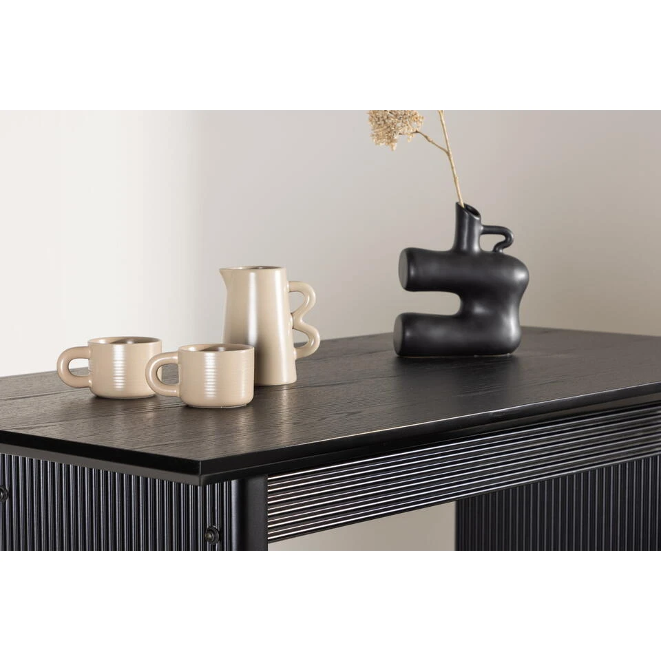 Fjôrd Bartafel Zwart Hout - 120x60x105cm - Vail 3 Fjôrd Bartafel Zwart Hout - 120x60x105cm - Vail - Afbeelding 3