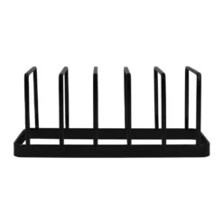 QUVIO Pannendekselhouder - Metaal - Zwart -Leenbakker Winkel da22bda2f3214ca499df7cec82ab8dd3