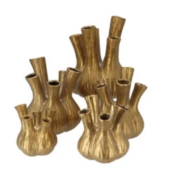 Merkloos DK Design Vaas Aglio - Tulpenvaas - XL -mat Goud - D26 X H35 Cm -Leenbakker Winkel dbf1351d362d4b62adabe686e7c5089c