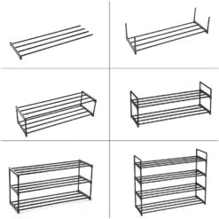 Schoenenrek - 4 Niveaus - Metaal - 92x73x30 Cm - Zwart 17 Schoenenrek - 4 Niveaus - Metaal - 92x73x30 Cm - Zwart -Leenbakker Winkel dc483d176b7f4359bde7ec2fd93e4e4c