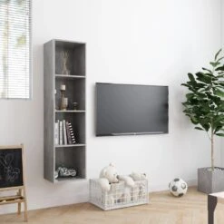 VidaXL Boekenkast/tv-meubel 143x30x36 Cm Betongrijs -Leenbakker Winkel dc63e672b373467da82e6024fe488700