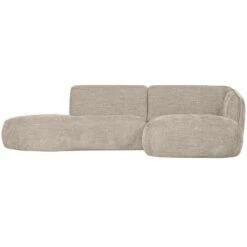 WOOOD Polly Chaise Longue - Polyester - Zand - 71x258x105/150 -Leenbakker Winkel dc881f05a0c2416c993b74eb703fe42a