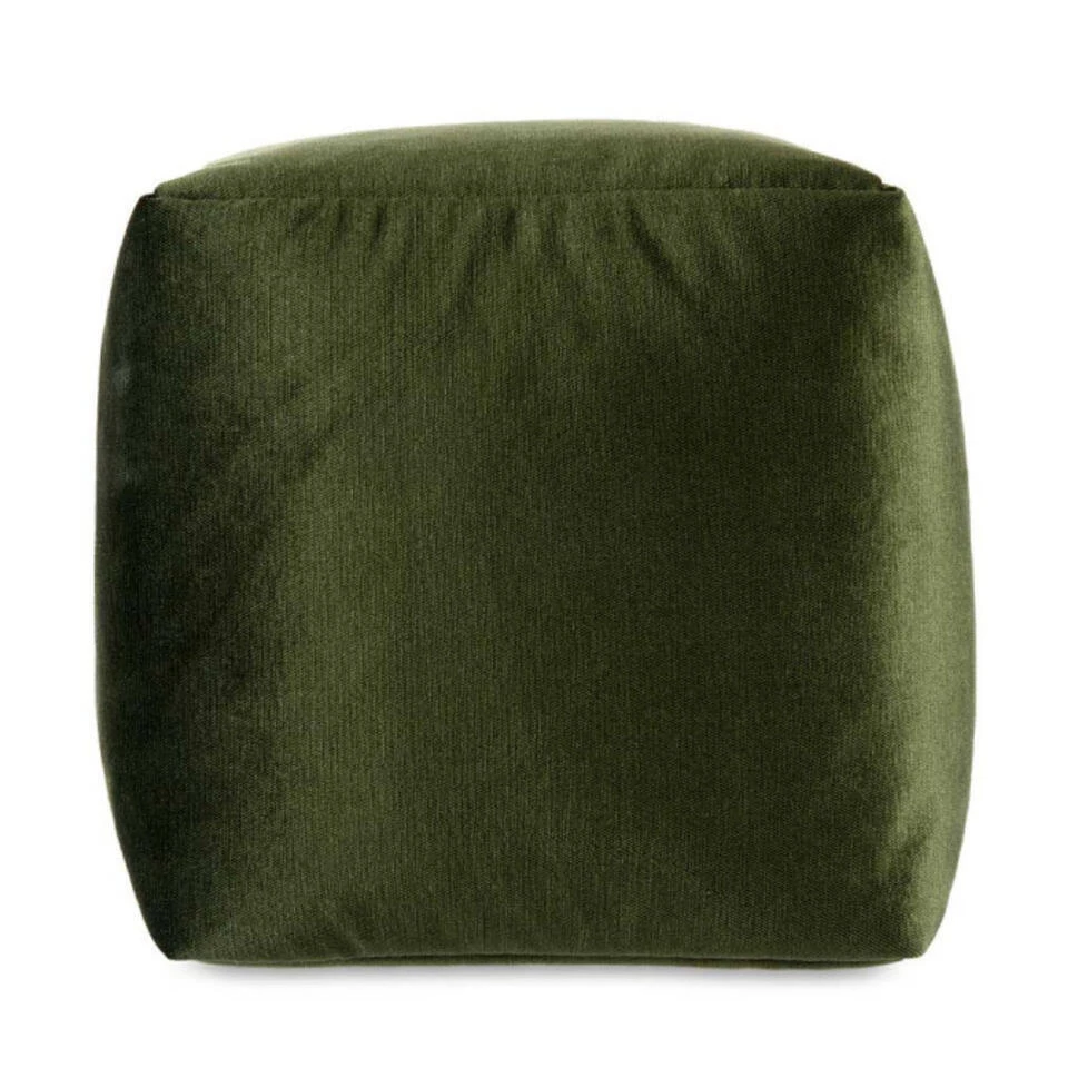 Merkloos Arte Regal Poef - Fluweel - Donkergroen - 30 X 30 Cm - Vierkant 4 Merkloos Arte Regal Poef - Fluweel - Donkergroen - 30 X 30 Cm - Vierkant - Afbeelding 4