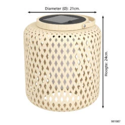 EGLO Marliano Solar Tafellamp - 24 Cm - Bruin/Zwart/Wit -Leenbakker Winkel de1d8f0fe3ea407a8c6924d730dd9d4f