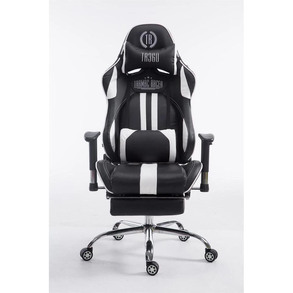 CLP Bureaustoel Limit Zwart Frame - Kunstleer - Zwart/wit 2 CLP Bureaustoel Limit Zwart Frame - Kunstleer - Zwart/wit - Afbeelding 2