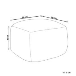 CHOIM - Poef - Beige - 60 X 60 X 40 Cm - Wol -Leenbakker Winkel df523e90d7064f119927303a91e30686