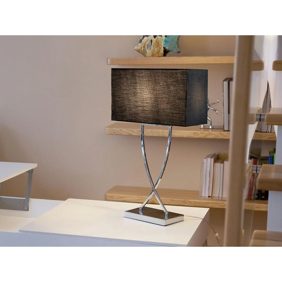 Beliani Tafellamp YASUNI - Zwart Metaal 2 Beliani Tafellamp YASUNI - Zwart Metaal - Afbeelding 2