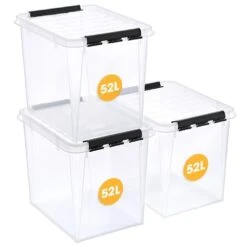 SmartStore Stevige Opbergbox 52L Set Van 3 - 50x39x41cm -Leenbakker Winkel e1153e05eb5744988a6aabef737b364e