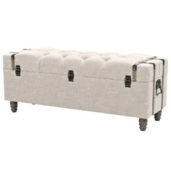 VidaXL Opbergbankenset 112x37x45 Cm Massief Hout En Staal 3-delig -Leenbakker Winkel e26271cd586441afb071fab195f92bcc