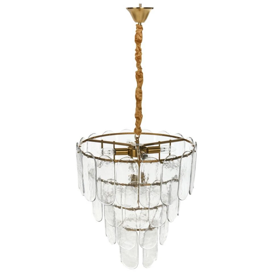 CARAVELI - Kroonluchter - Messing/Transparant - Glas 7 CARAVELI - Kroonluchter - Messing/Transparant - Glas - Afbeelding 7