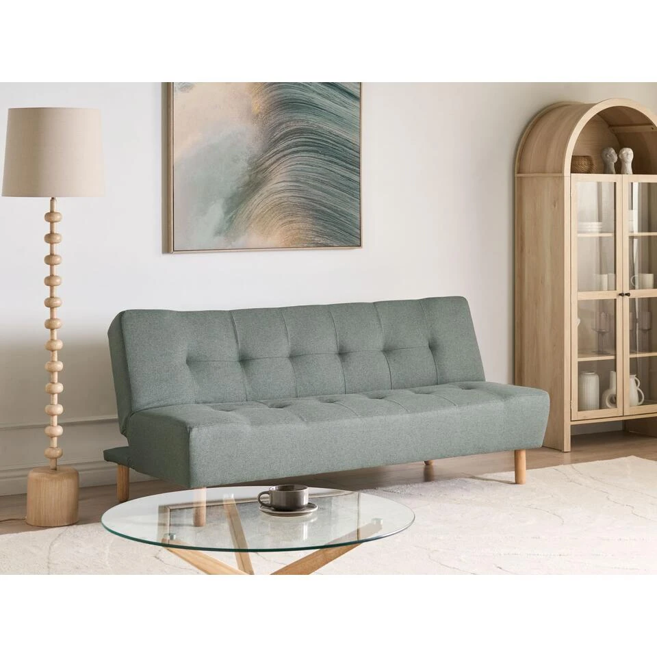 ALSTEN - Slaapbank 3-zits - Groen - Stof 2 ALSTEN - Slaapbank 3-zits - Groen - Stof - Afbeelding 2