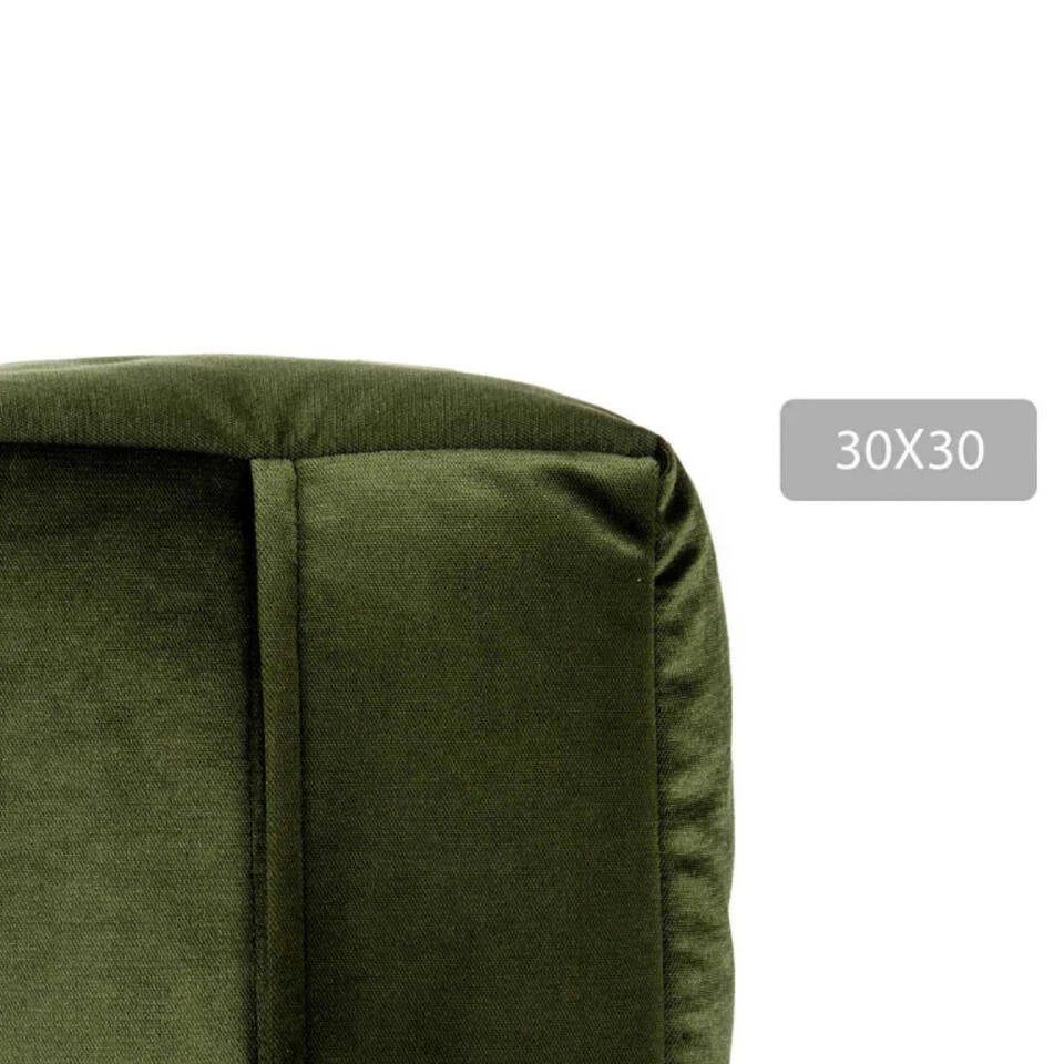 Merkloos Arte Regal Poef - Fluweel - Donkergroen - 30 X 30 Cm - Vierkant 3 Merkloos Arte Regal Poef - Fluweel - Donkergroen - 30 X 30 Cm - Vierkant - Afbeelding 3