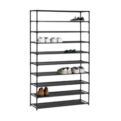 5Five Schoenenrek 10 Laags - Zwart - Metaal/kunststof - 93 X 30 X 158 Cm -Leenbakker Winkel e433e320a047420db7ac52173217aeae