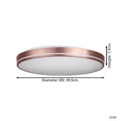 EGLO Orotava Plafonnière - Remote - 39.5 Cm - Mokka -Leenbakker Winkel e4b69f4f82bb40d4966687279a25a65f