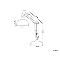 Beliani Bureaulamp SALADO - Koper Rubberhout -Leenbakker Winkel e594e4fffd4445d1b22c87c171959e0d
