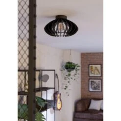 EGLO Cossano 3 Plafondlamp - E27 - Ø38 Cm - Hout - Zwart -Leenbakker Winkel e5b939436e414ad6868b676ce64a11b1